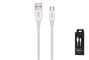 2E Кабель USB-A - microUSB Glow 1m White