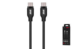 2E Кабель USB-C - USB-C Glow 60W 1m Black