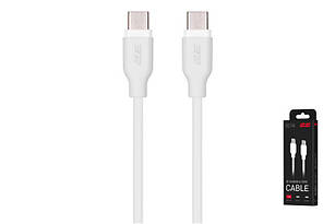 2E Кабель USB-C - USB-C Glow 60W 1m White