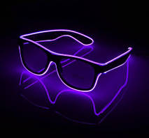 Окуляри світлодіодні прозорі El Neon ray purple неонові