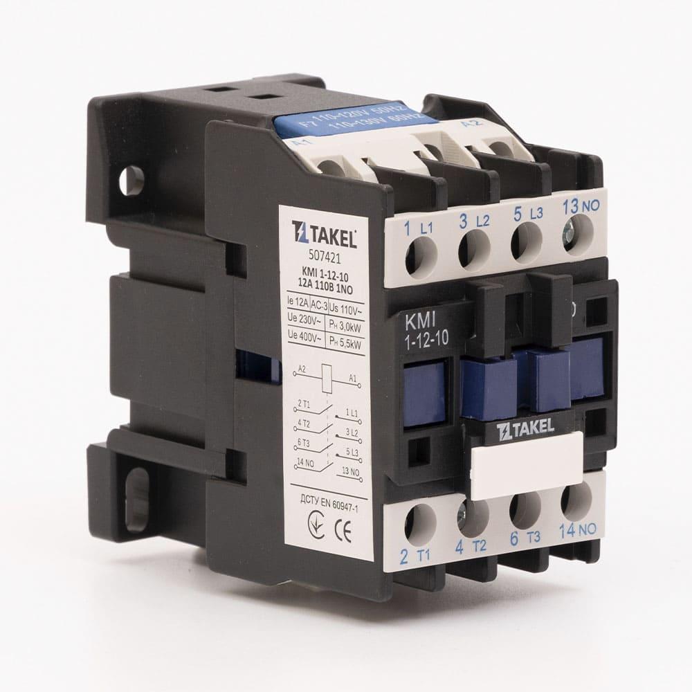 Контактор малогабаритний КМІ 1-12-10 12А 110В 1NO