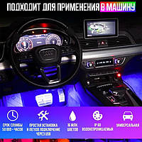 Светодиодная лента SMD 5050 RGB LED 5 м IP65 с bluetooth wifi контролем. TO-947 подключение 220V