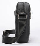 Якісна компактна чоловіча сумка з натуральної шкіри, фото 4