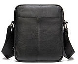 Якісна компактна чоловіча сумка з натуральної шкіри, фото 6