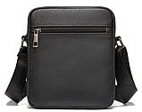 Якісна компактна чоловіча сумка з натуральної шкіри, фото 7