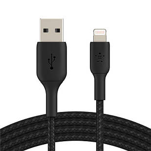 Belkin Кабель USB-A - Lightning, BRAIDED, 2m, black