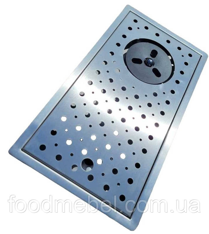 Каплесборник врізний 300х200 з келихомивачем з нержавіючої сталі, фото 1