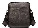 Якісна компактна чоловіча сумка з натуральної шкіри, фото 2