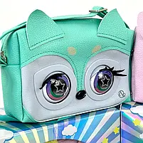 Сумочка FG230815A закриває-відкриває очі , застібка-блискавка , довга ручка , 5 видів , музична , на батарейках 3ААА, в коробці 22, фото 4