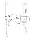 Deante Змішувач для біде Arnika, з гігєнічним душем, хром, фото 2