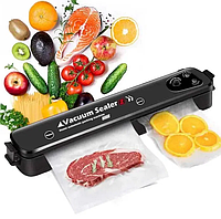 Кухонний вакууматор для їжі vacuum sealer, побутовий вакуумний апарат для пакування їжі з 10 пакетами