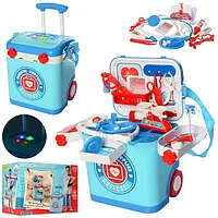 Детский набор доктора стол-чемодан с медицинскими инструментами