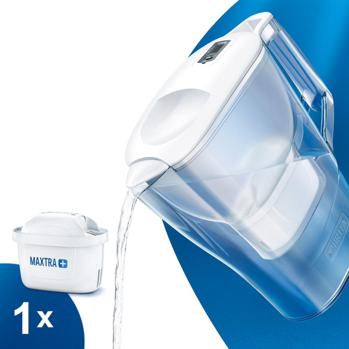 Фільтр-глечик Brita Aluna Memo 2.4 л (1.4 л очищеної води), білий