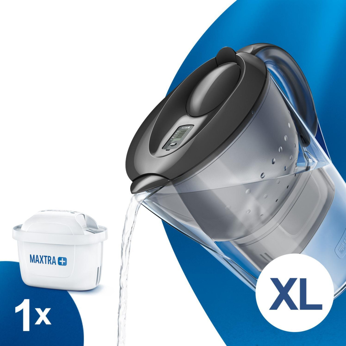 Brita Фільтр-глечик Marella XL Memo MX 3.5 л (2.0 л очищеної води), графіт