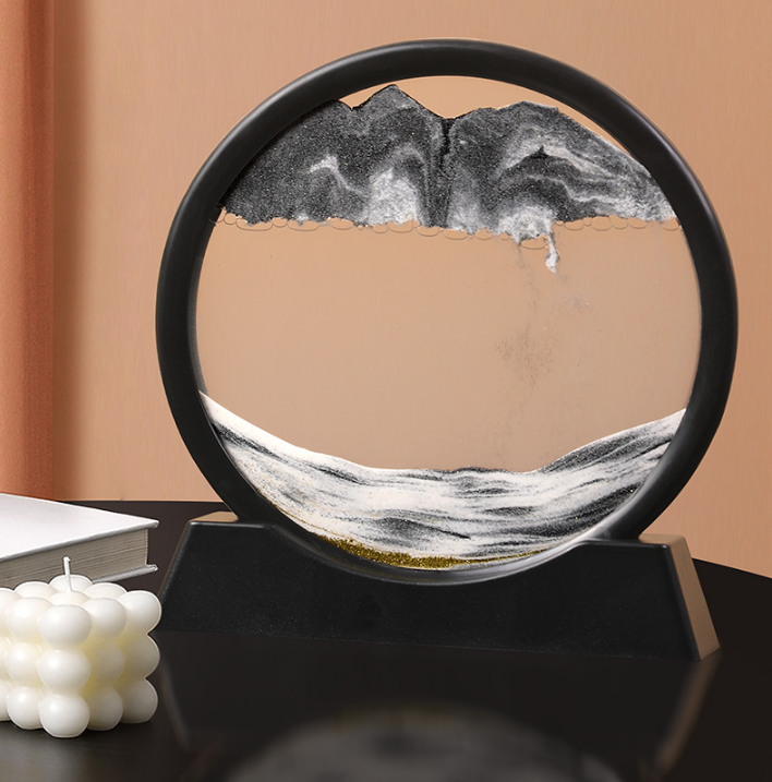 Пісочна картина "Піски 3D, що рухаються" (Moving Sandscapes), 25 см. На стійкій дерев'яній підставці. Новінка