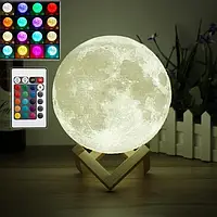 Лампа-ночник луна 3d moon lamp 10 см с сенсорным управлением , Настольный светильник RRQ