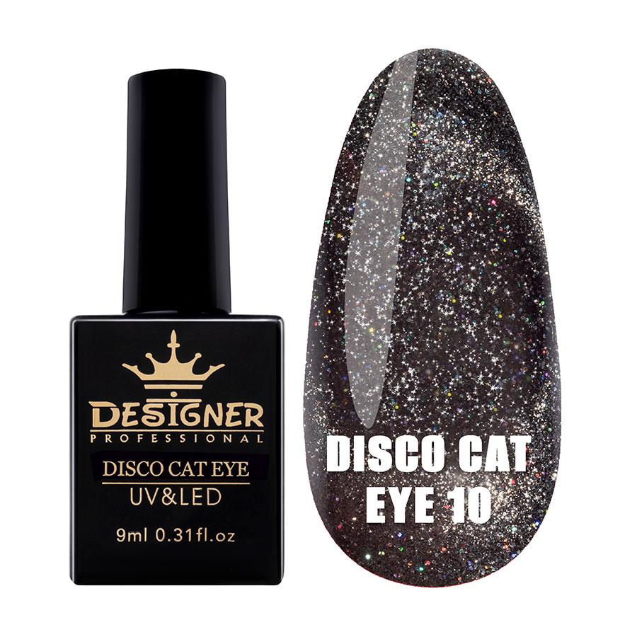 СВІТЛОВІДБИВАЮЧИЙ ГЕЛЬ-ЛАК DESIGNER DISCO CAT EYE КОТЯЧЕ ОКО №10, 9 МЛ