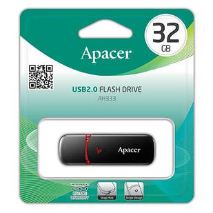 Apacer Накопичувач 32GB USB 2.0 AH333 Black