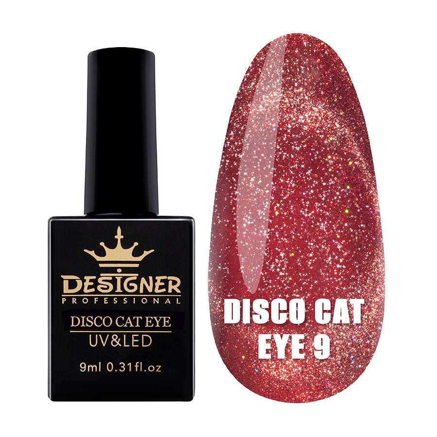 СВІТЛОВІДБИВАЮЧИЙ ГЕЛЬ-ЛАК DESIGNER DISCO CAT EYE КОТЯЧЕ ОКО №9, 9 МЛ
