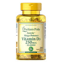 Puritan's Pride Vitamin D3 10,000 IU 200 капсул DS