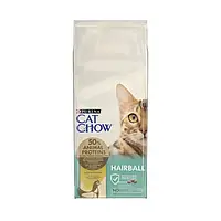 Purina Cat Chow Hairball Control Сухий корм для кішок Контроль виведення шерсті 15кг