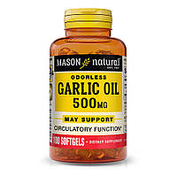 Натуральная добавка Mason Natural Garlic Oil 500 mg, 100 капсул DS