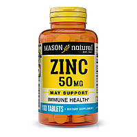 Витамины и минералы Mason Natural Zinc 50 mg, 100 таблеток EXP