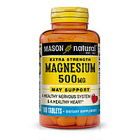 Витамины и минералы Mason Natural Magnesium 500 mg Extra Strength, 100 таблеток DS