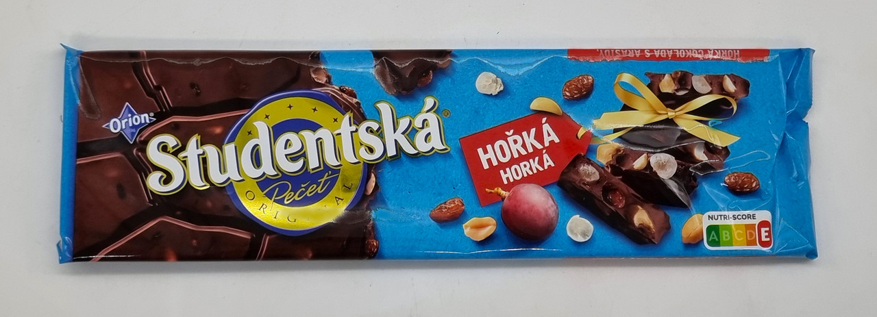 Чорний шоколад "Studentska" з родзинками та арахісом 260 грам Чехія