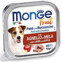 Monge (Монже) Dog Fruit Lamb & Apples влажный корм для собак с ягненком и яблоком 100 г