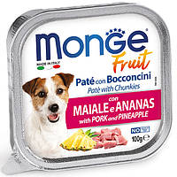 Monge (Монже) Dog Fruit Pork & Pineapple влажный корм для собак со свининой и ананасом 100 г