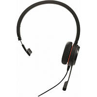 Наушники с микрофоном проводные USB Jabra EVOLVE 30 MS Mono кожа, с шумоподавлением черные б/у