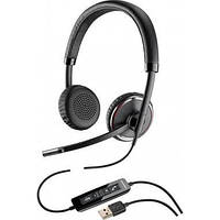 Наушники с микрофоном проводные USB Plantronics C520M с шумоподавлением черные бу