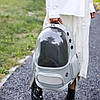 Рюкзак для перенесення котів та собак 43х30х23 CosmoPet CP-52 Gray, фото 3