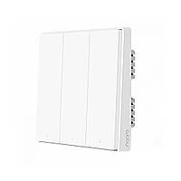 Умный выключатель Xiaomi Aqara Smart Light Switch ZigBee Version 3 кнопки без нулевой линии Белый (QBKG25LM)