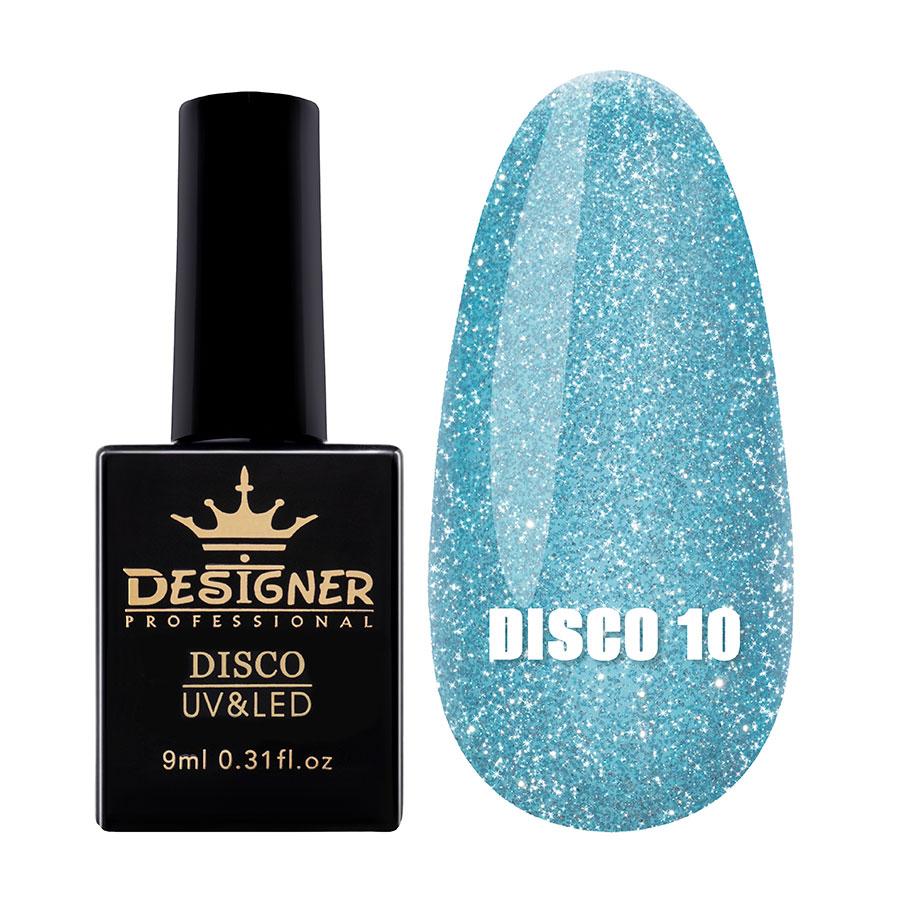 СВІТЛОВІДБИВАЮЧИЙ ГЕЛЬ-ЛАК DESIGNER DISCO GEL POLISH №10, 9 МЛ