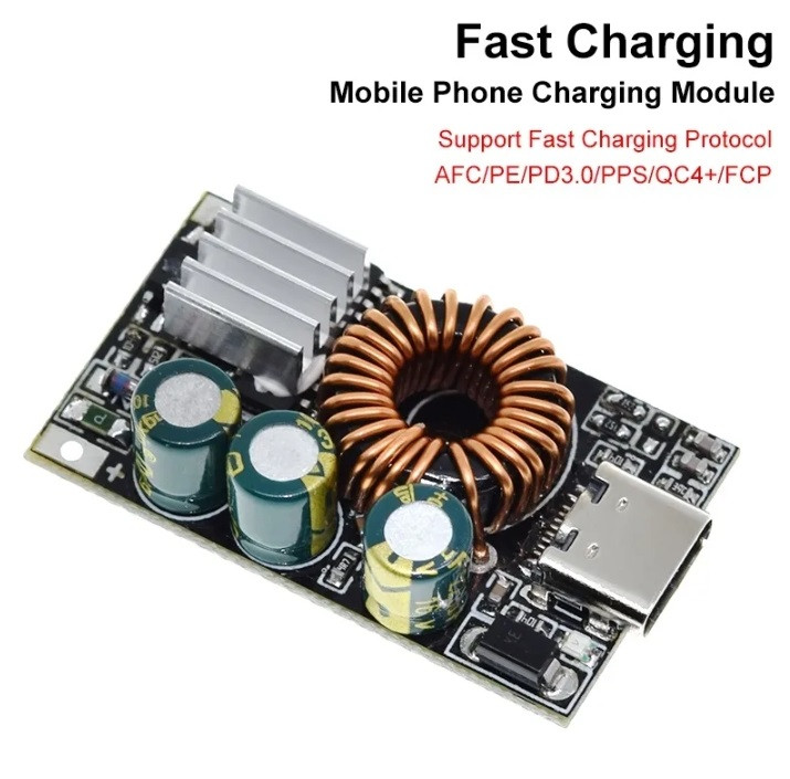 PD3.0 QC4.0 USB Type-C Модуль швидкого заряджання 10-30 В 30 W Понижувальний перетворювач