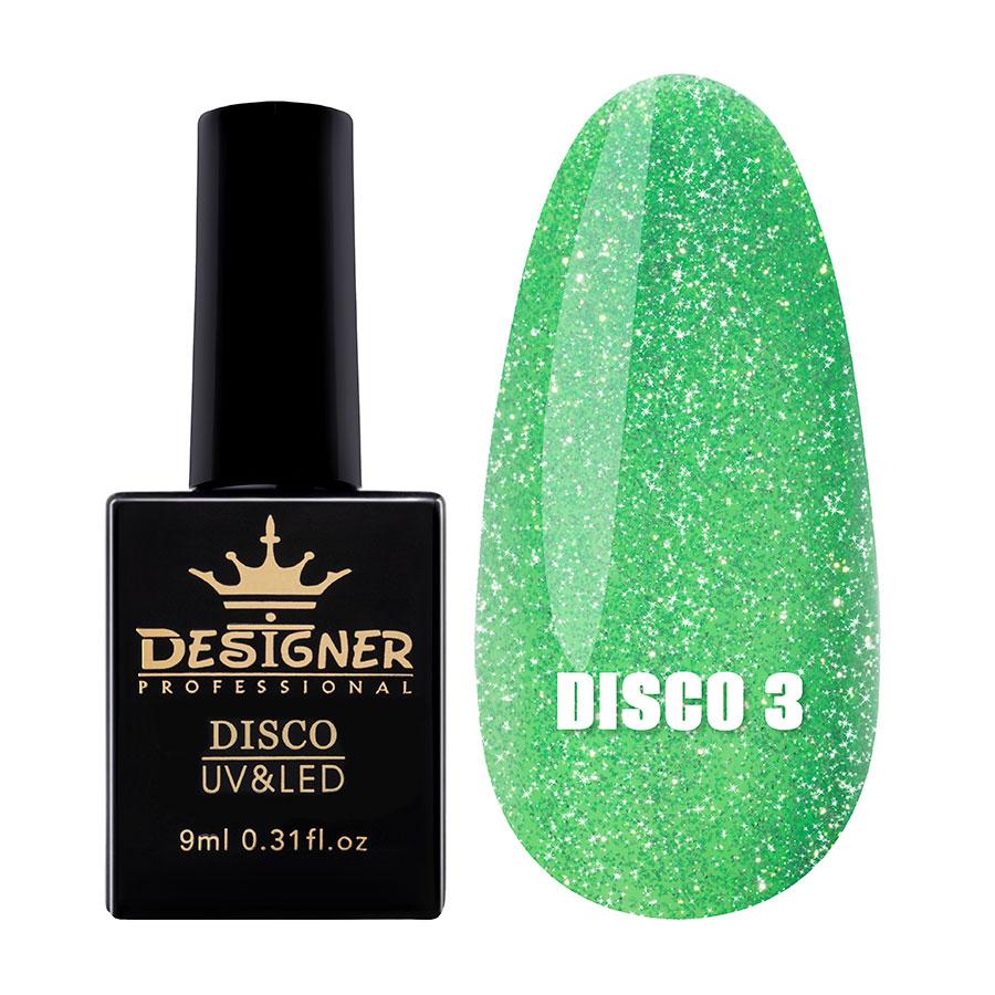 СВІТЛОВІДБИВАЮЧИЙ ГЕЛЬ-ЛАК DESIGNER DISCO GEL POLISH №3, 9 МЛ