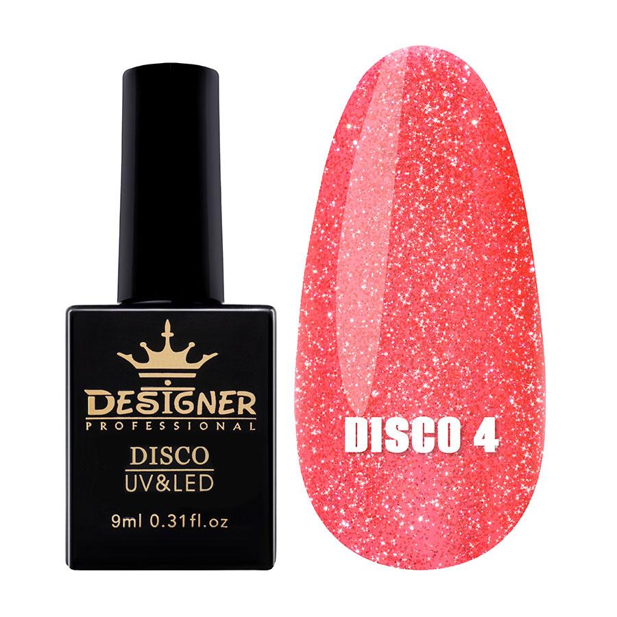 СВІТЛОВІДБИВАЮЧИЙ ГЕЛЬ-ЛАК DESIGNER DISCO GEL POLISH №4, 9 МЛ