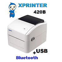 Принтер этикеток Xprinter XP-420B / Bluetooth+USB / 203dpi