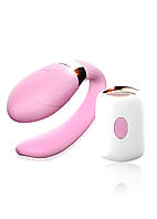 Вібратор для пар - V-Vibe Pink, USB, 7 Function, Remote Control