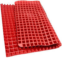 Силиконовый коврик для запекания "Пирамидка", 16.25x11.5 см, красный