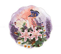 Декоративная тарелка Бабочка в лилиях 20 см 59-564 GoodStore