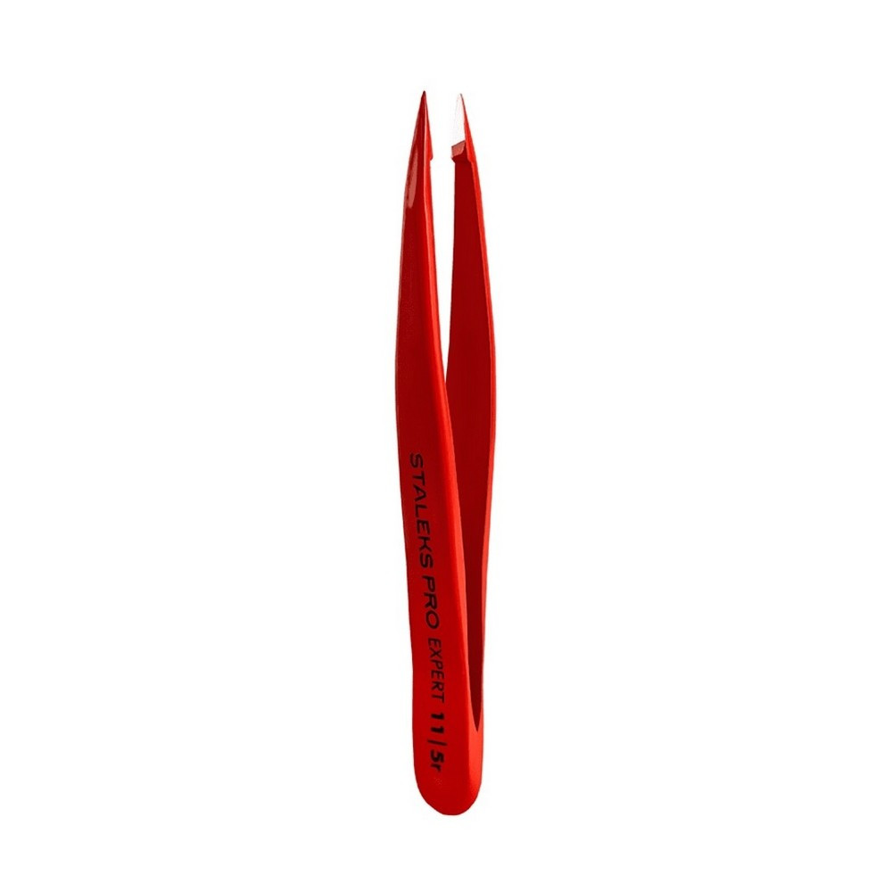Пінцет для брів STALEKS PRO EXPERT 11 TYPE 5 RED TE-11/5