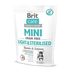Brit Care Mini GF Light Sterilised для стерилізованих собак 400 г