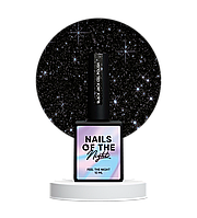 NAILSOFTHENIGHT Black Jack gel polish черный с серебряным шимером светоотражающий гель-лак для ногтей, 10 мл