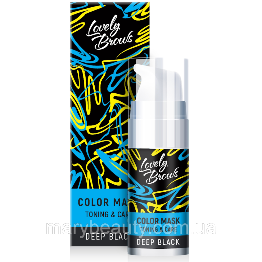 Тонер-маска Lovely Brows для брів, тон Deep Black, фото 1