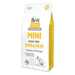 Brit Care Mini Grain Free Hair&Skin для собак з лососем 7 кг