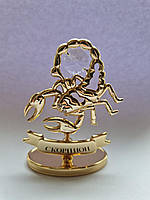 Фигурка Crystocraft со стразами Swarovski Скорпион золотой 8 см 1602331 GoodStore