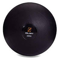 Мяч набивной слэмбол для кроссфита рифленый Modern FI-2672 Zelart 25 кг Черный 56363146